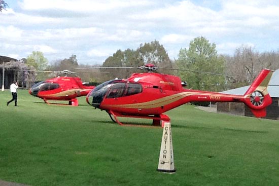 helicopter wedding cars